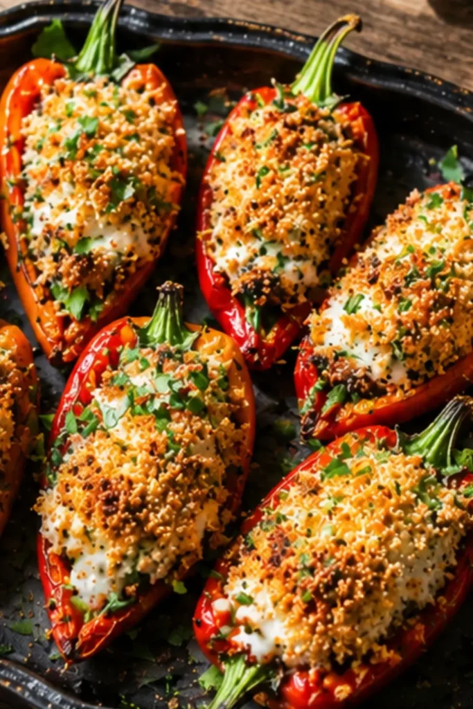 Vegan Cheese-Stuffed Peppers