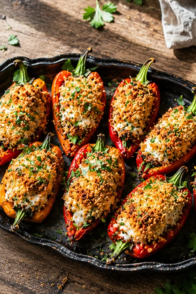 Vegan Cheese-Stuffed Peppers