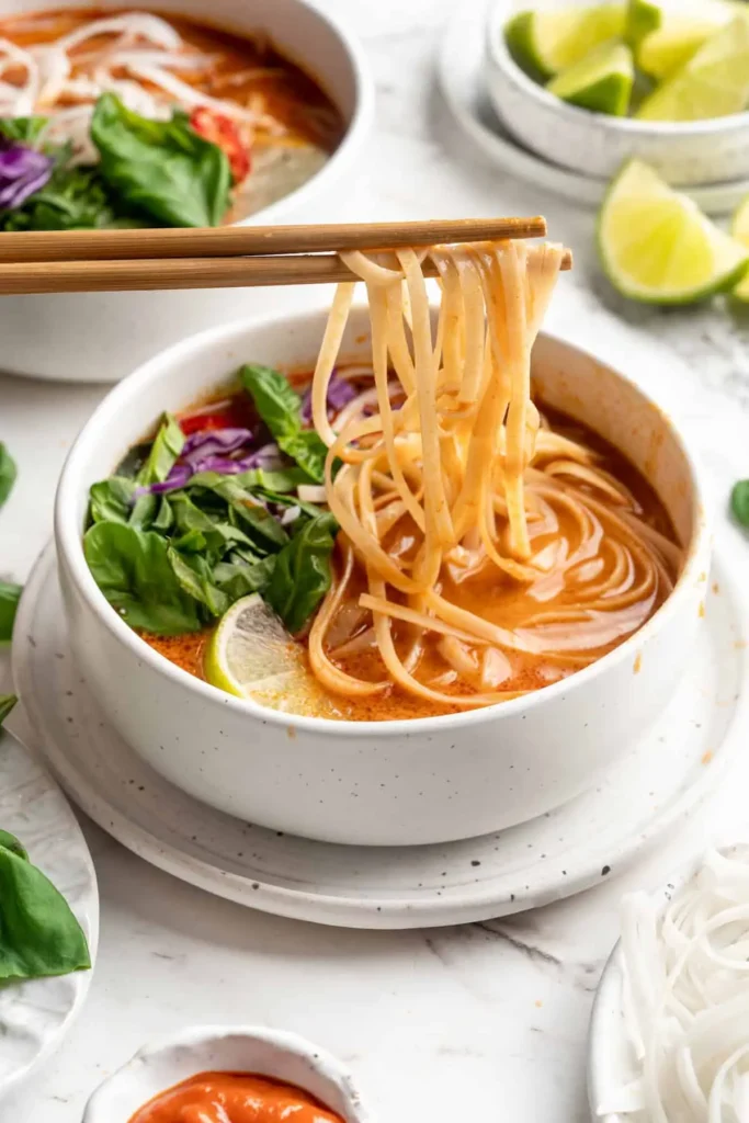 Quick Veggie Noodle Broth Bowl