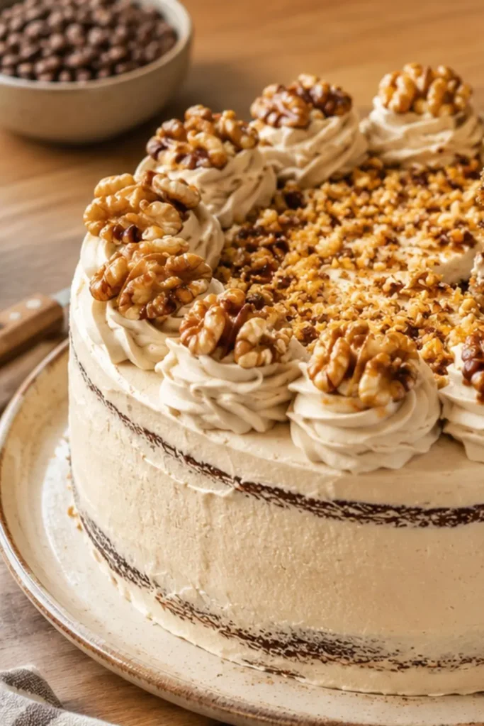 Vegan Coffee Walnut Cake