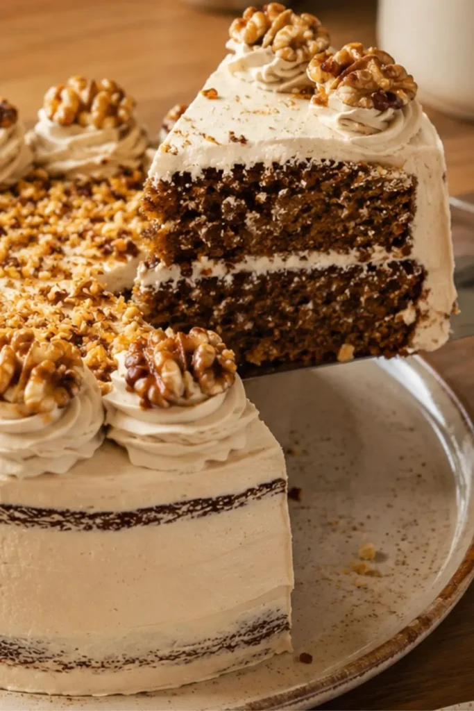 Vegan Coffee Walnut Cake