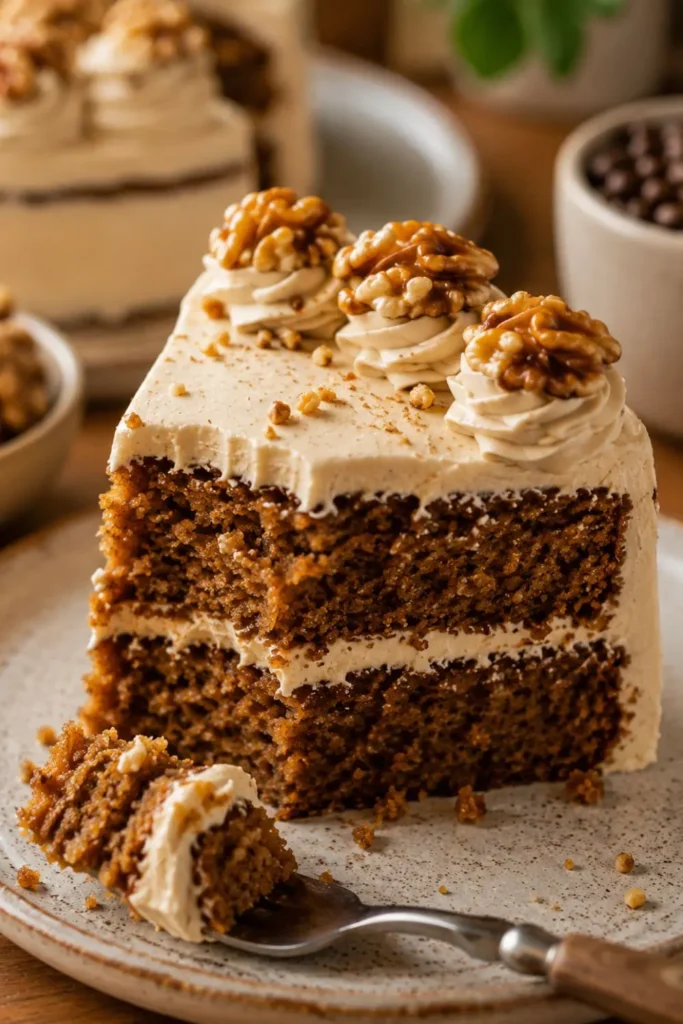 Vegan Coffee Walnut Cake