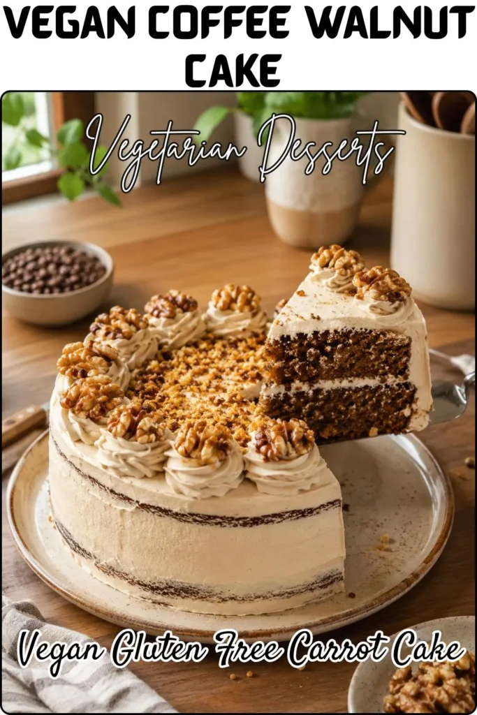 Vegan Coffee Walnut Cake