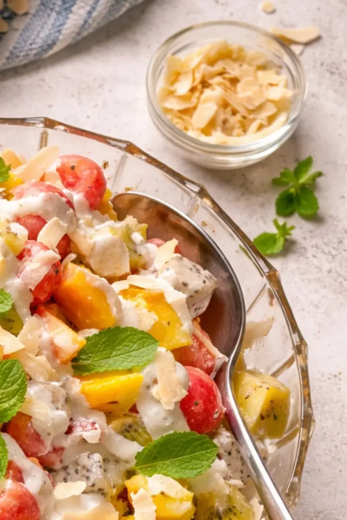 Vegan Fruit Salad with Coconut Whipped Cream