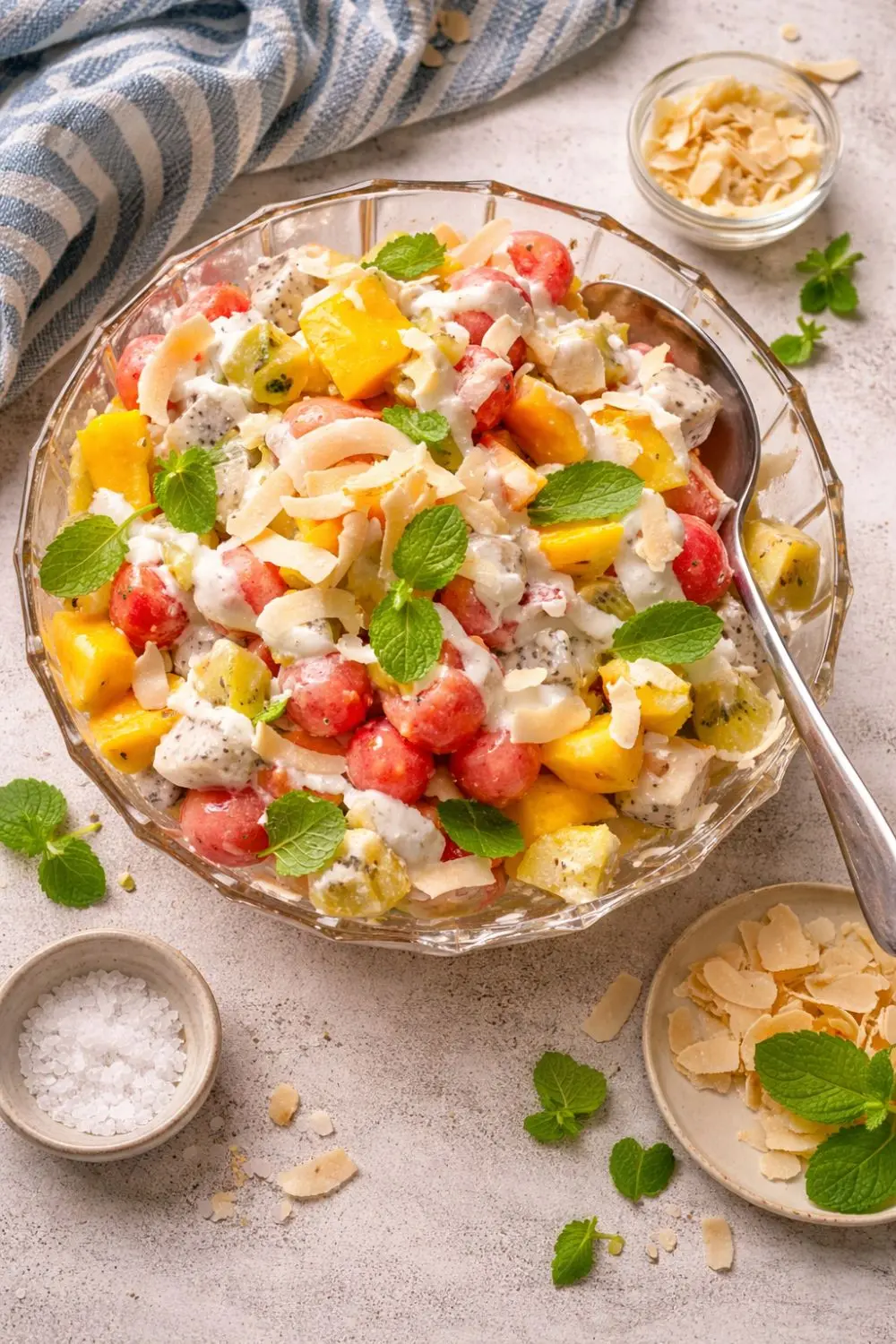 Vegan Fruit Salad with Coconut Whipped Cream