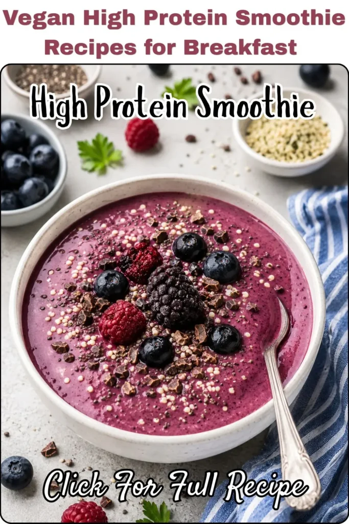 Vegan High Protein Smoothie Recipes for Breakfast