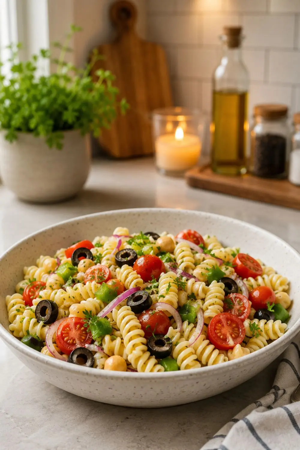 Vegan Pasta Salad for a Cookout