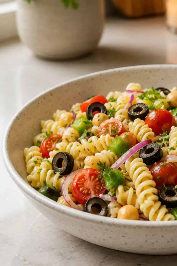 Vegan Pasta Salad for a Cookout