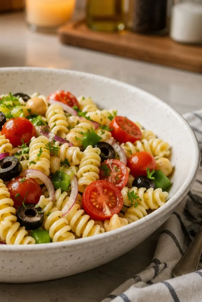 Vegan Pasta Salad for a Cookout