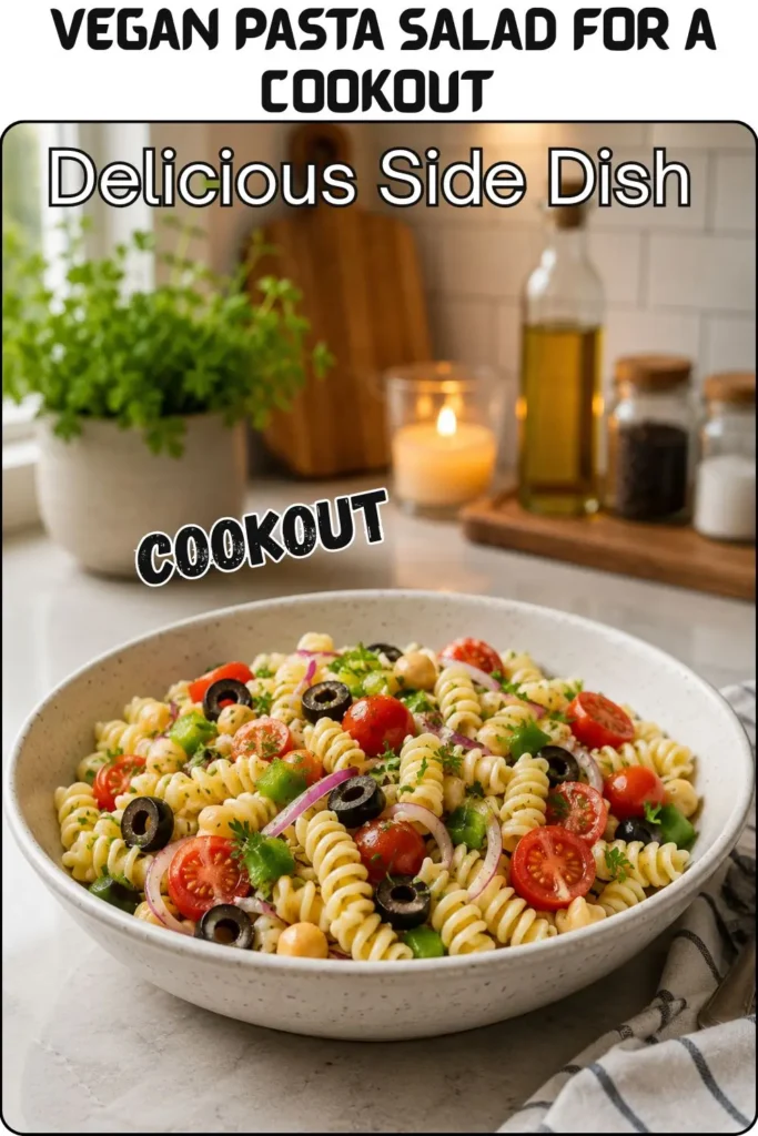 Vegan Pasta Salad for a Cookout