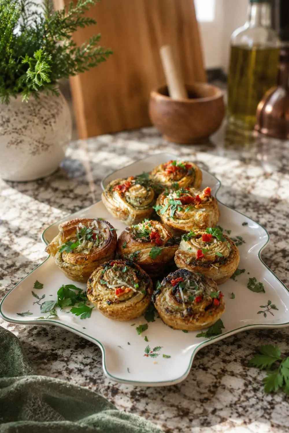 Vegan Pesto Pinwheels