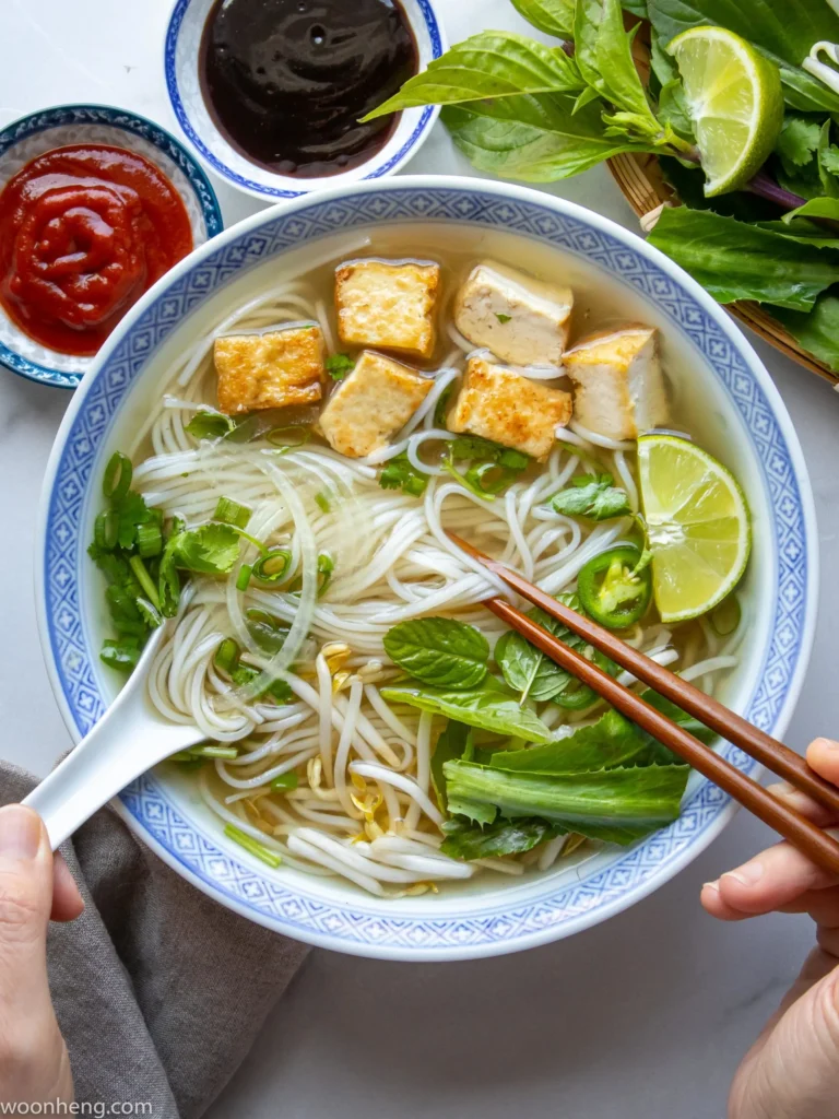 Vegetable Pho-Style Noodle Soup