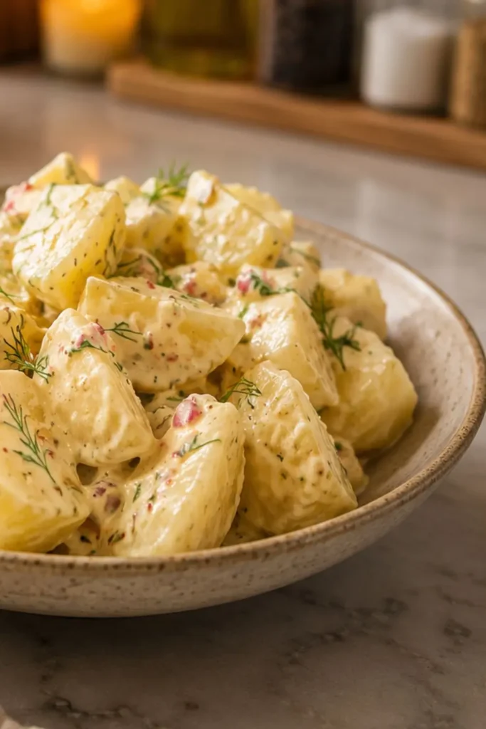 Vegan Potato Salad with Dill and Whole-Grain Mustard