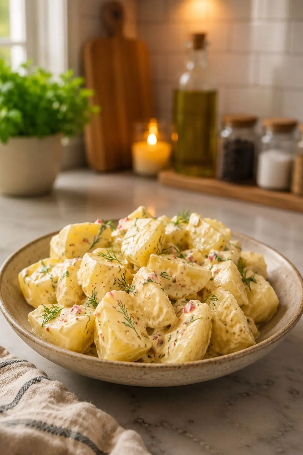 Vegan Potato Salad with Dill and Whole-Grain Mustard