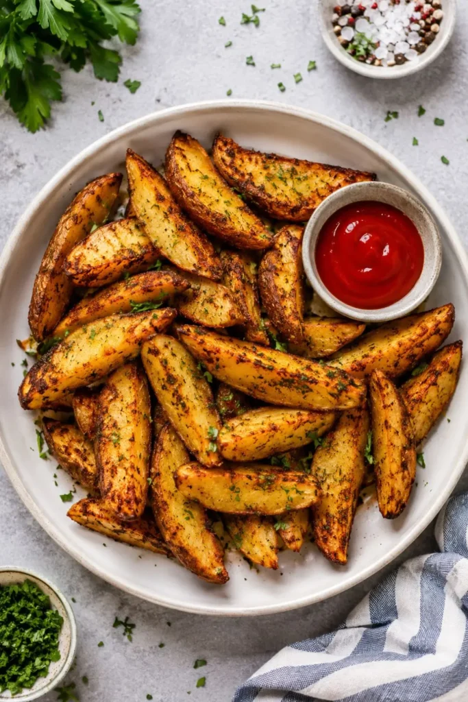 Vegan Potato Wedges Crispy