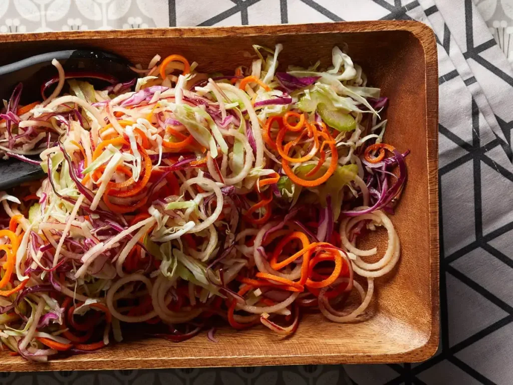 Vegan Coleslaw with Tangy Apple Cider Vinegar Dressing