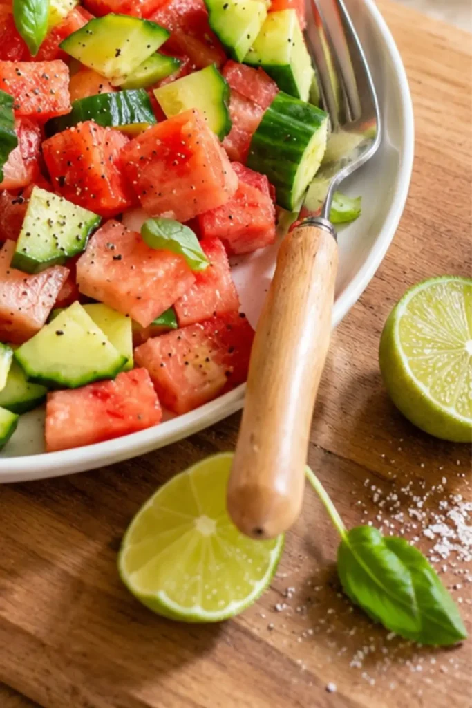 Watermelon Cucumber Salad