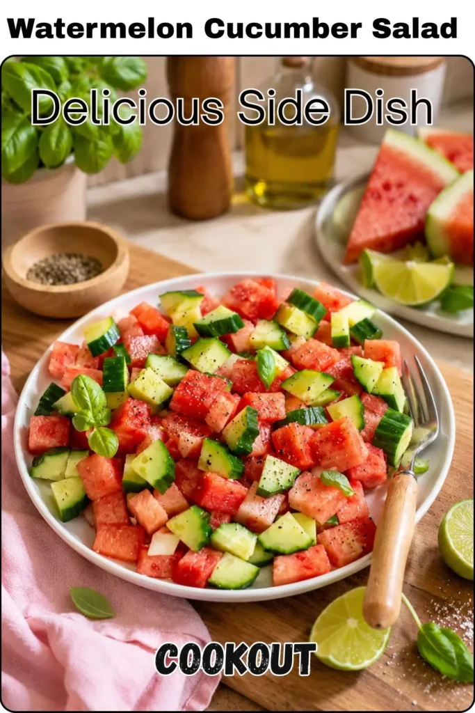 Watermelon Cucumber Salad