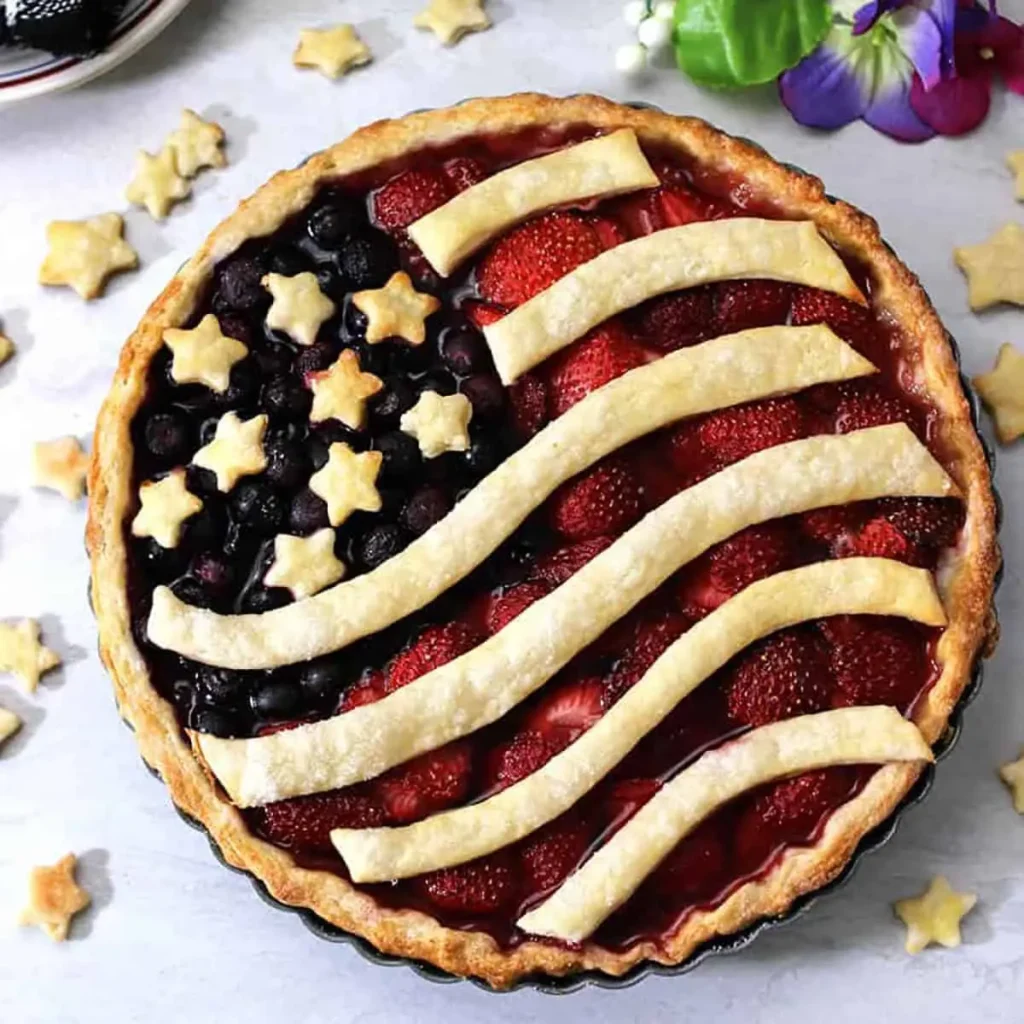 Vegan Patriotic Berry Crostata