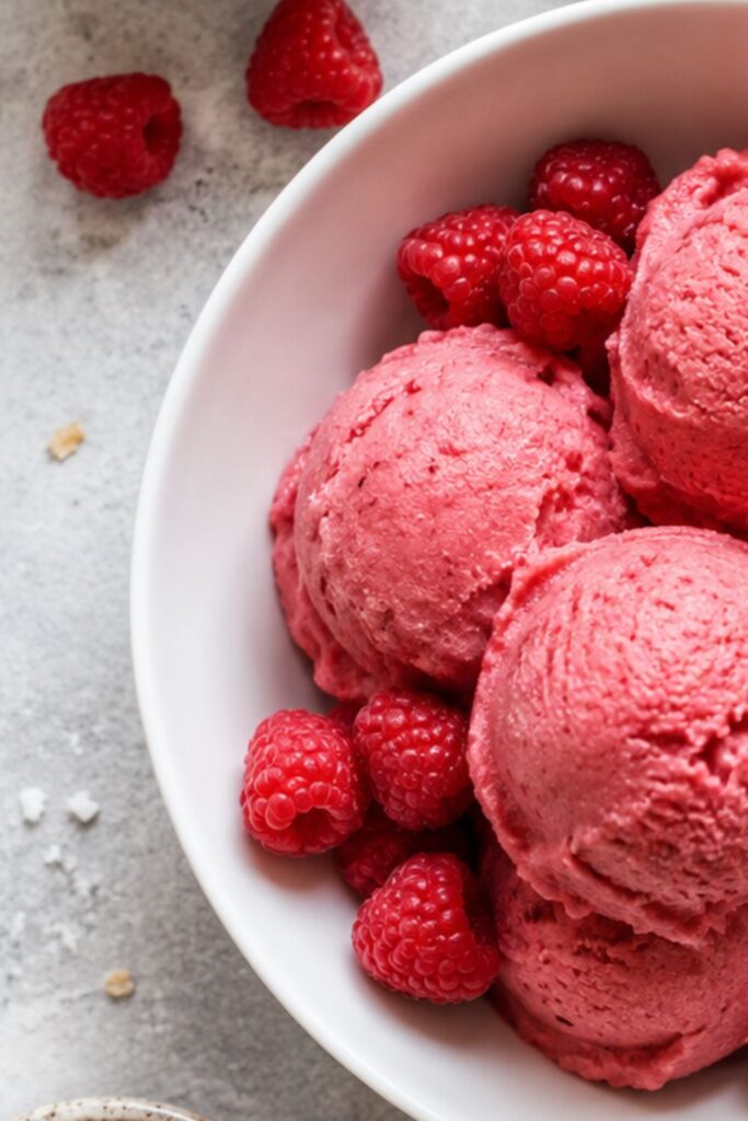 3-Ingredient Dairy-Free Raspberry Sorbet
