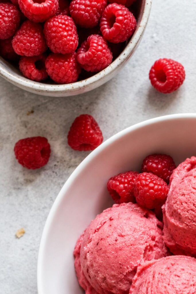 3-Ingredient Dairy-Free Raspberry Sorbet