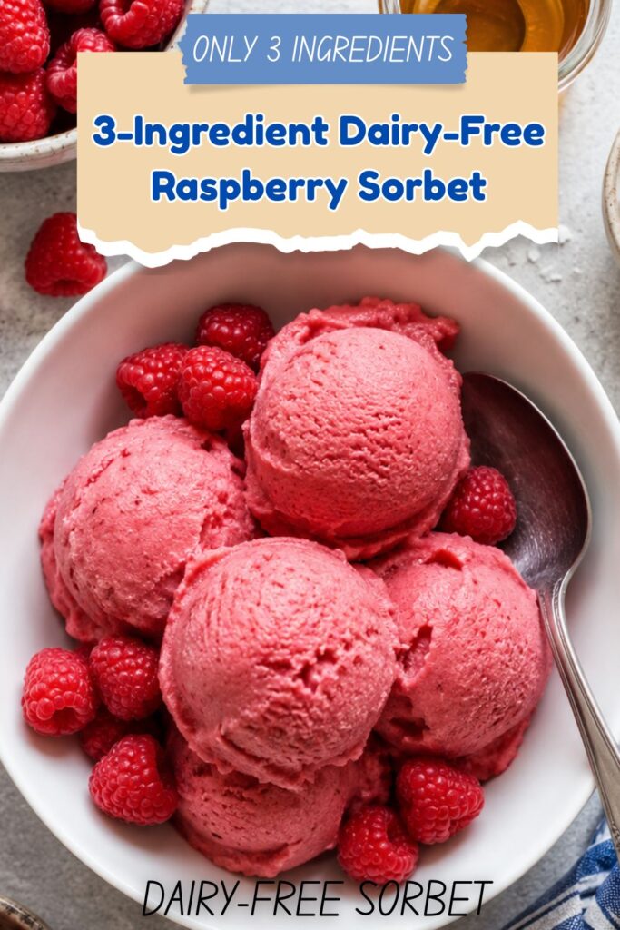 3-Ingredient Dairy-Free Raspberry Sorbet
