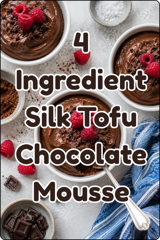 4-Ingredient Silk Tofu Chocolate Mousse