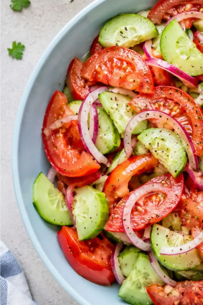 5-Minute No-Cook Cucumber Tomato Onion Salad