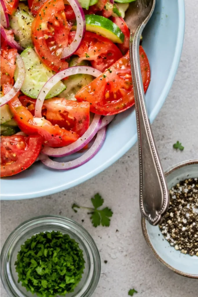 5-Minute No-Cook Cucumber Tomato Onion Salad