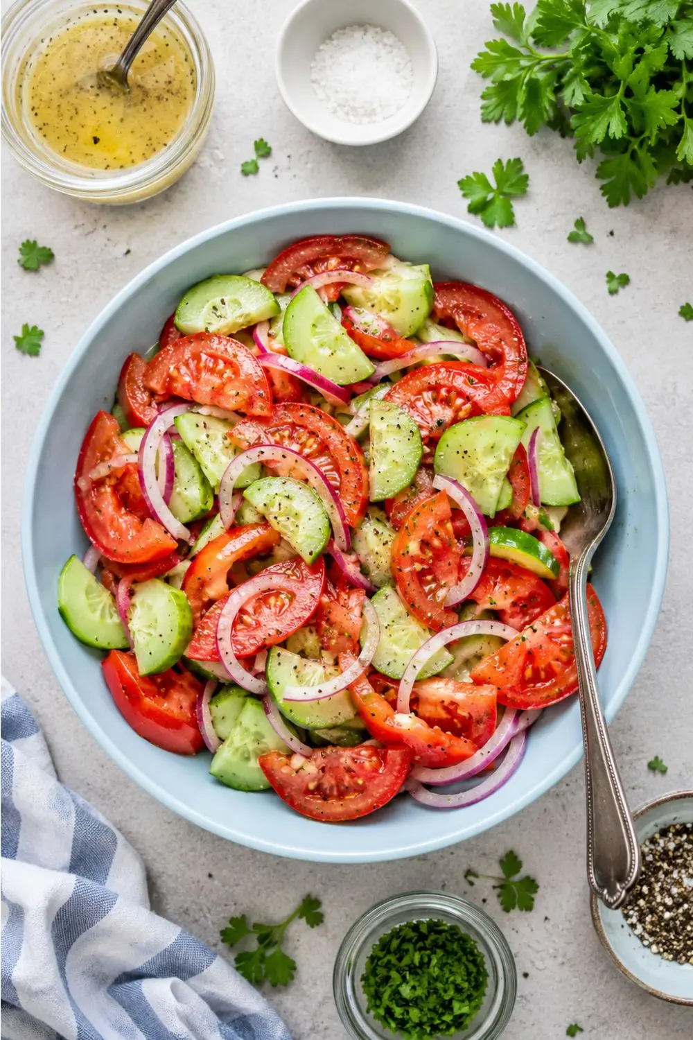 5-Minute No-Cook Cucumber Tomato Onion Salad