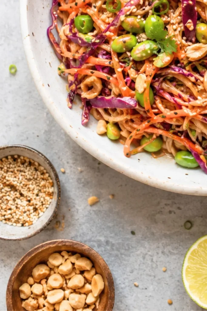 Cold Sesame Peanut Noodles with Crunchy Veggies