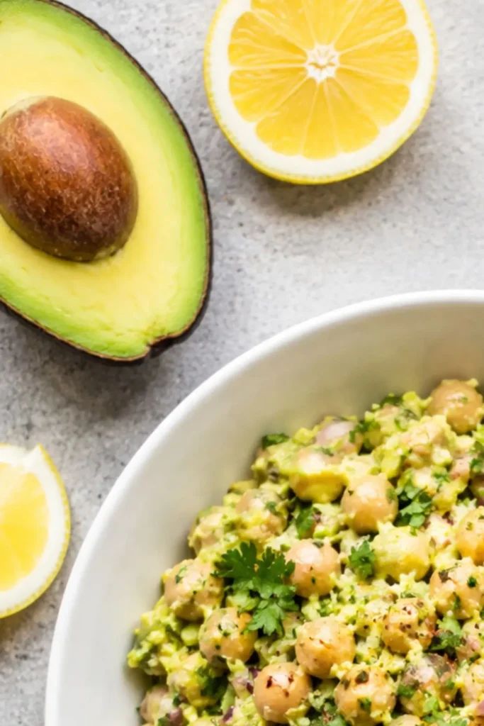 Creamy Avocado Chickpea Salad (No-Mayo Vegan)