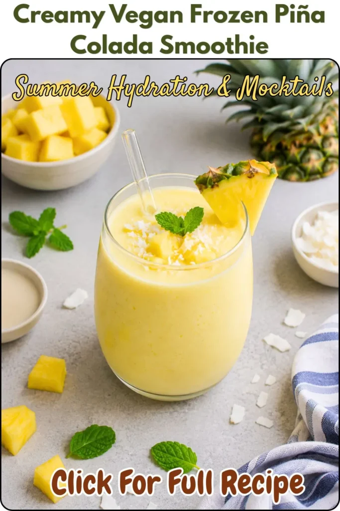Creamy Vegan Frozen Piña Colada Smoothie