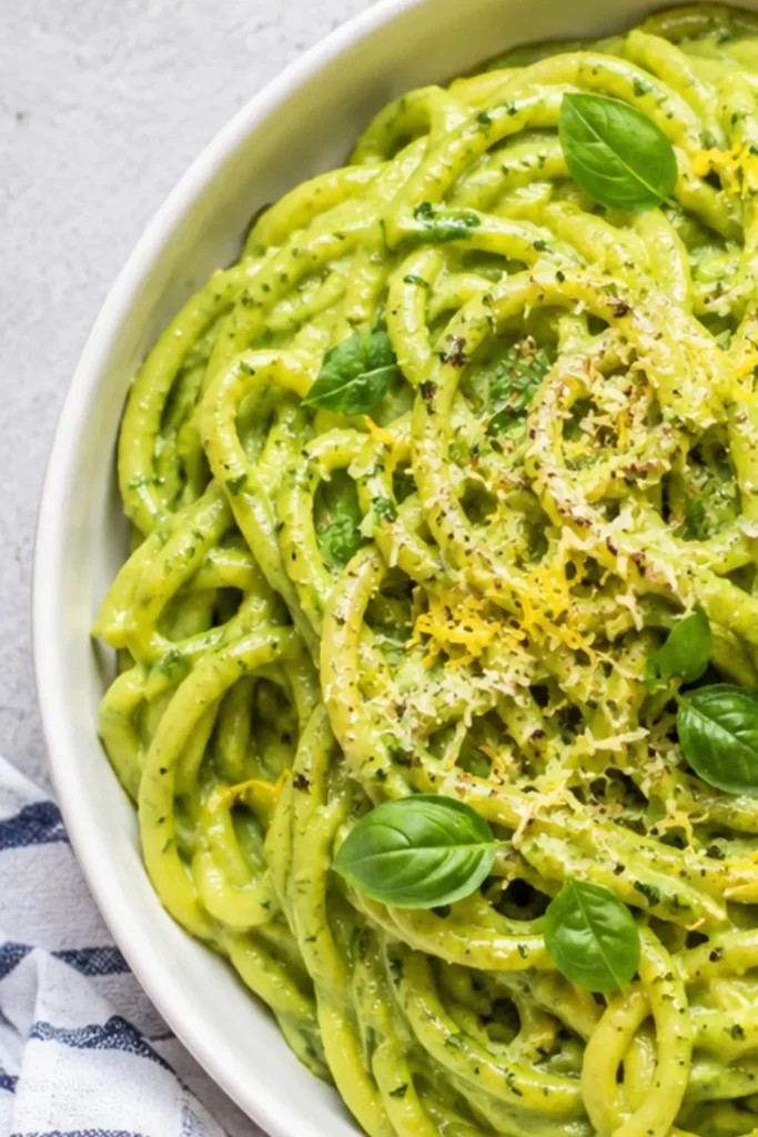 Creamy Vegan Lemon Zucchini Pasta