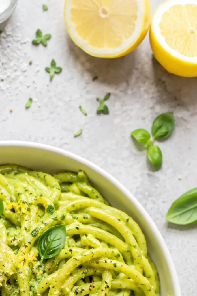 Creamy Vegan Lemon Zucchini Pasta