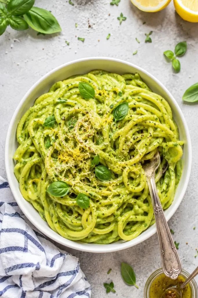 Creamy Vegan Lemon Zucchini Pasta (Under 15 Minutes)