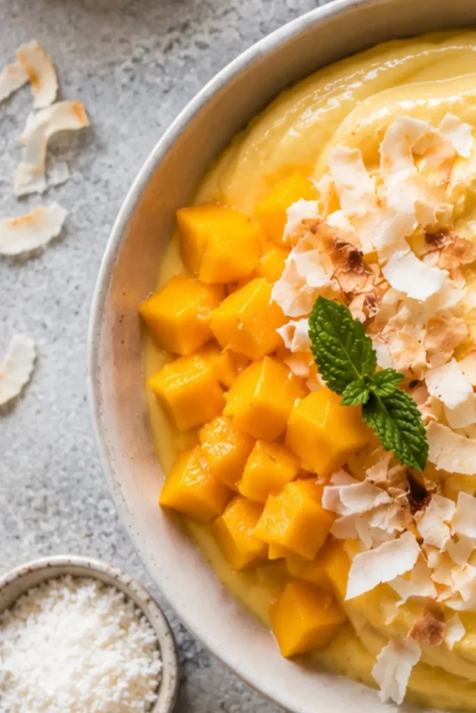 Creamy Vegan Mango Coconut Mousse