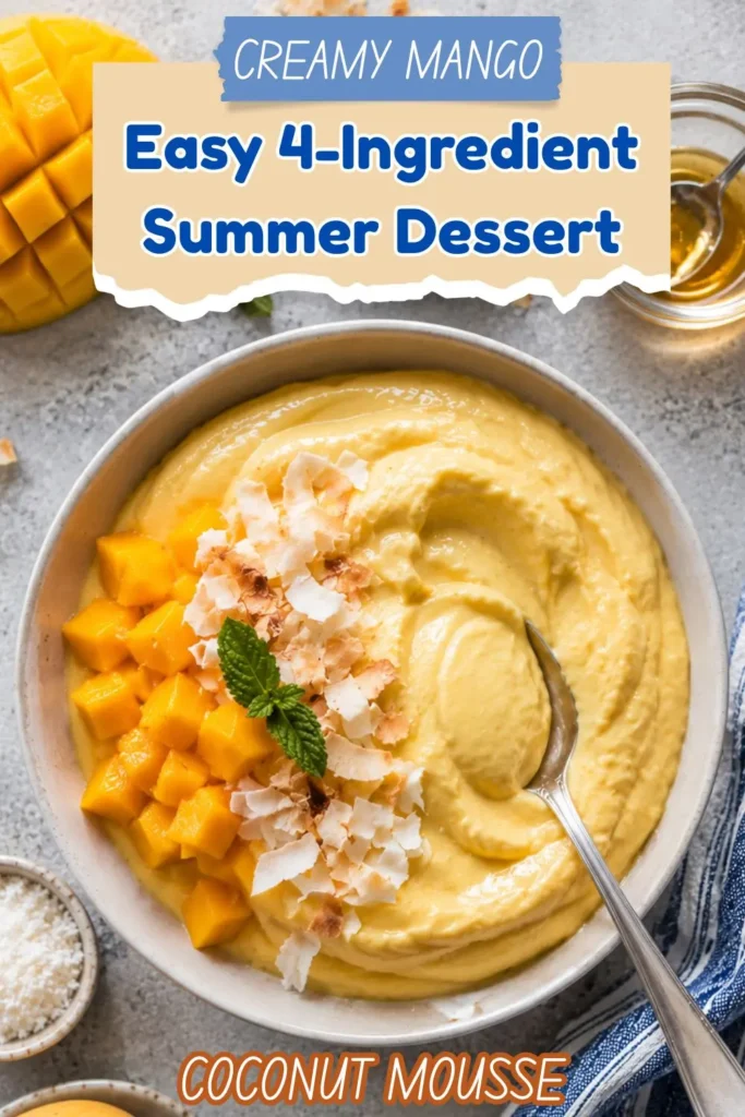 Creamy Vegan Mango Coconut Mousse