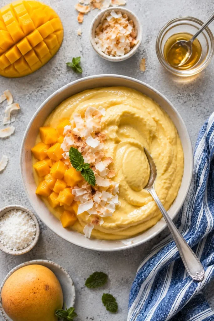 Creamy Vegan Mango Coconut Mousse