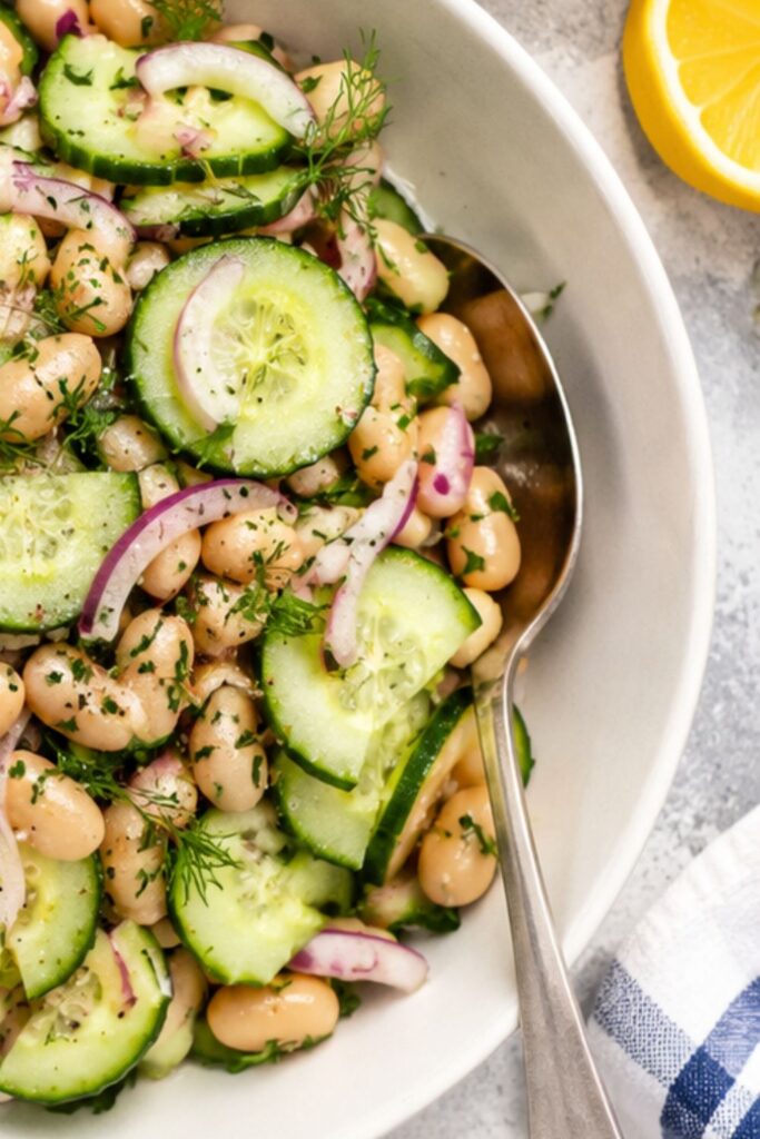 Creamy Vegan White Bean & Cucumber Salad Wrap