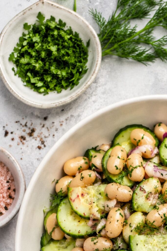 Creamy Vegan White Bean & Cucumber Salad Wrap