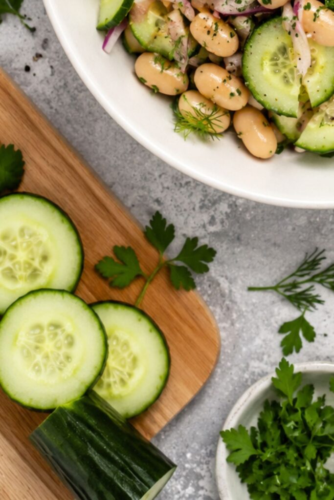 Creamy Vegan White Bean & Cucumber Salad Wrap