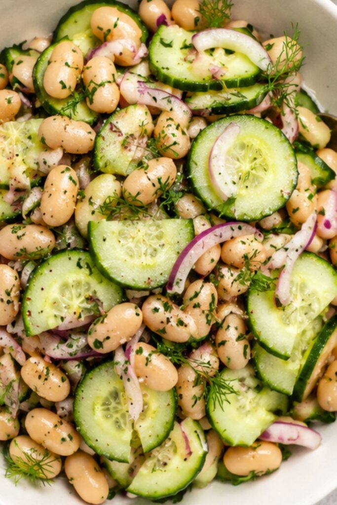 Creamy Vegan White Bean & Cucumber Salad Wrap