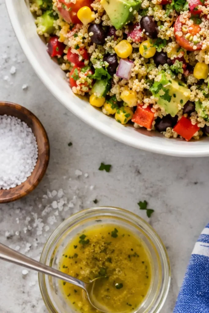 Crunchy Avocado Quinoa Summer Fiesta Salad