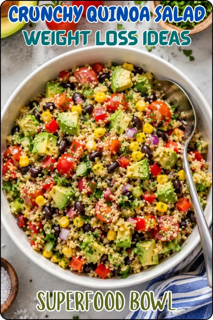 Crunchy Avocado Quinoa Summer Fiesta Salad