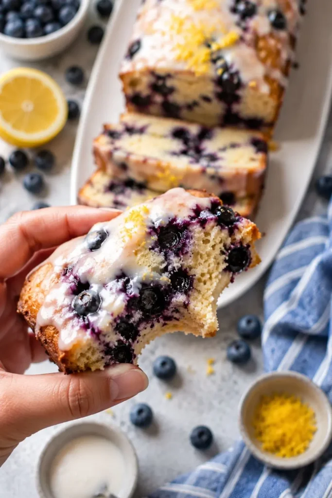 Easy Vegan Lemon Blueberry Loaf Cake