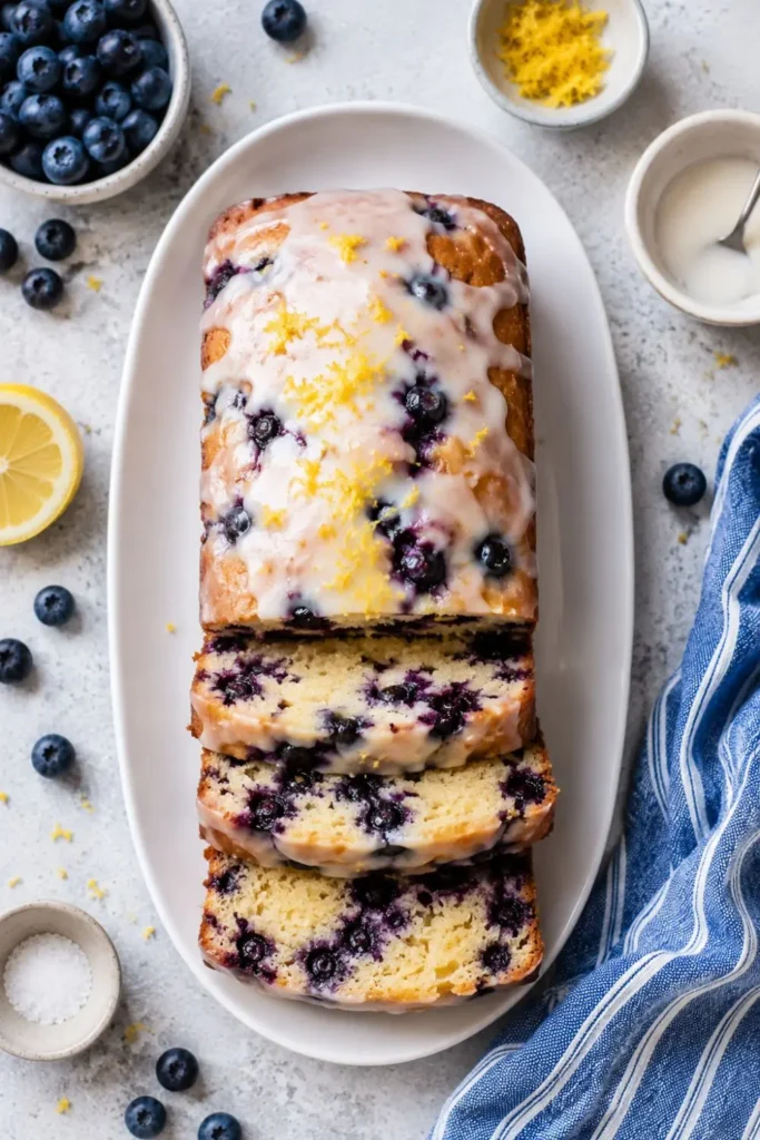 Easy Vegan Lemon Blueberry Loaf Cake