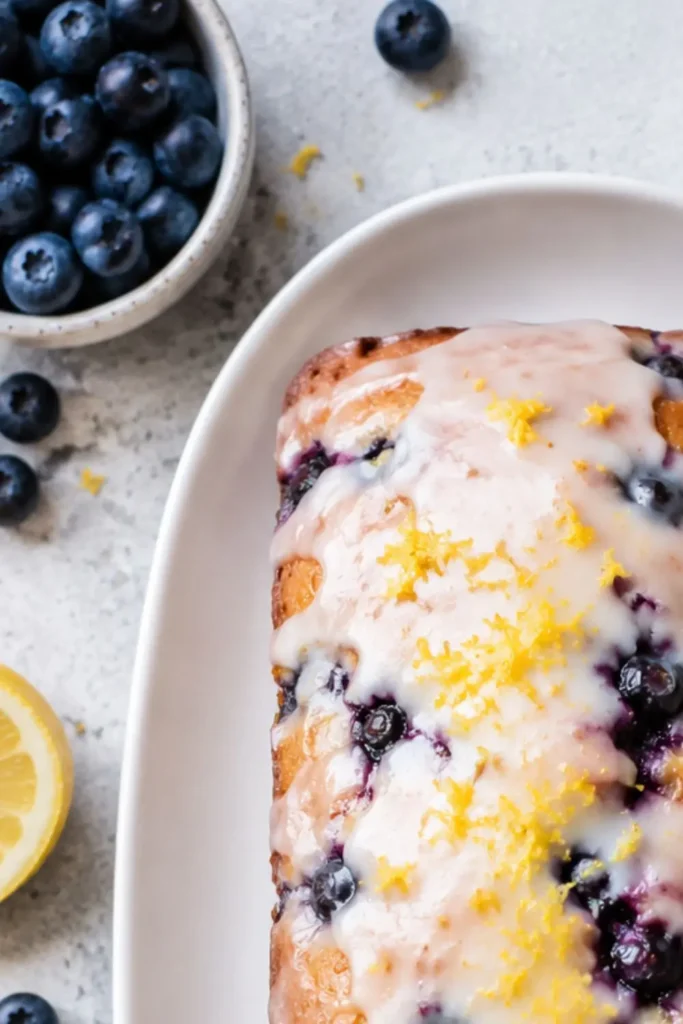 Easy Vegan Lemon Blueberry Loaf Cake