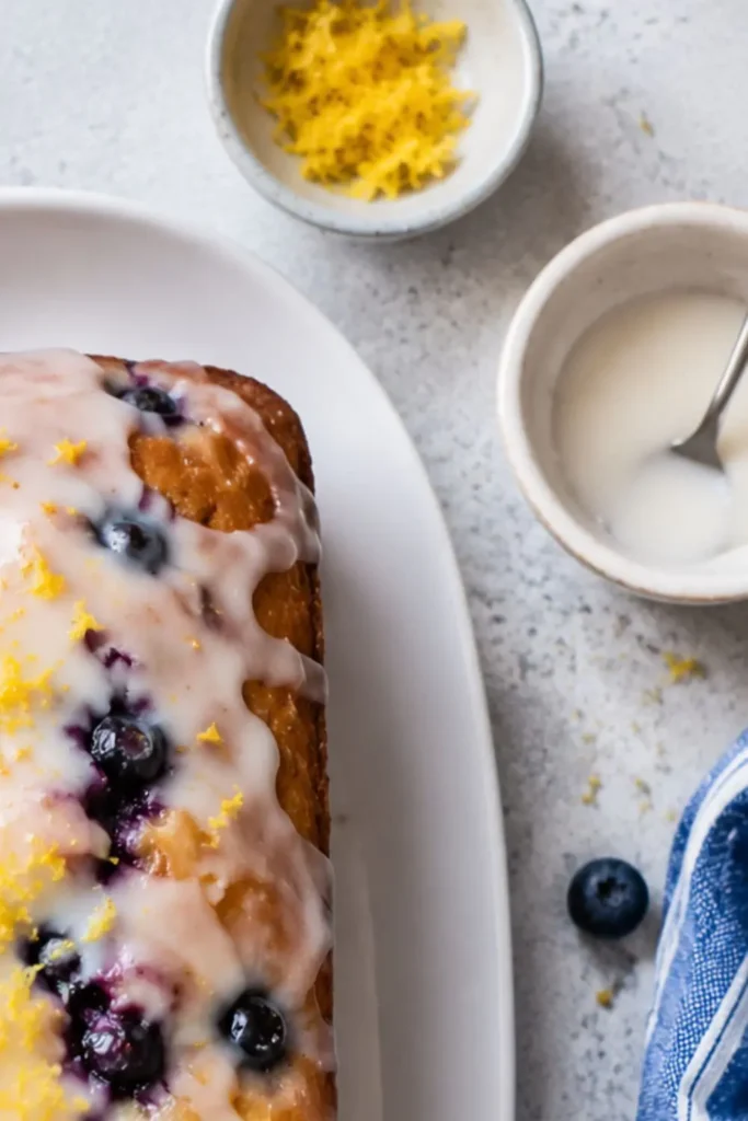 Easy Vegan Lemon Blueberry Loaf Cake