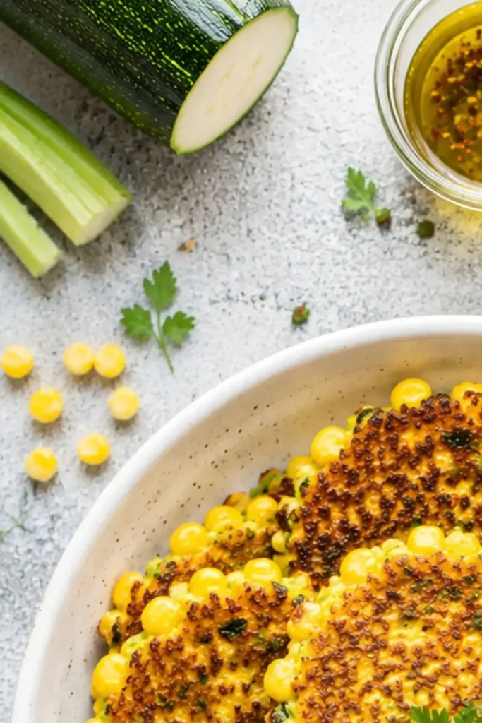 Easy Vegan Zucchini & Sweet Corn Summer Fritters Fresh